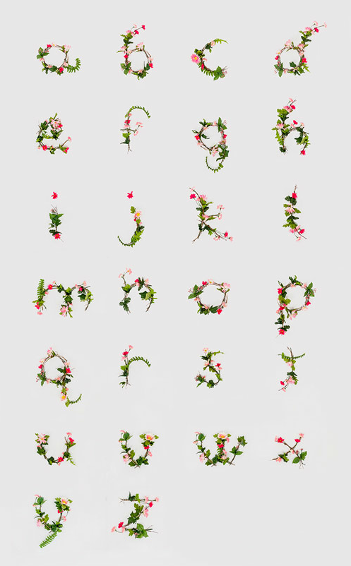 Floral type by Anne Lee